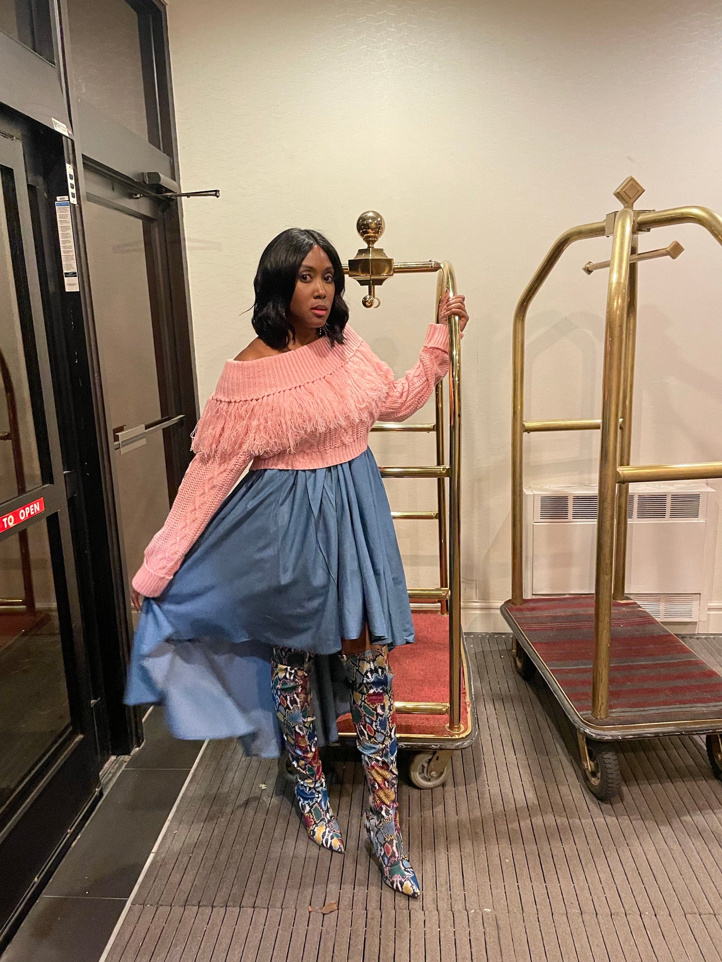 Denim Highs & Lows Skirt