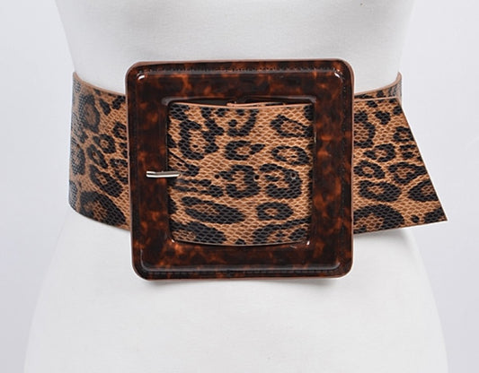 Luxe Leopard Print Belt