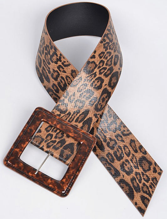 Luxe Leopard Print Belt