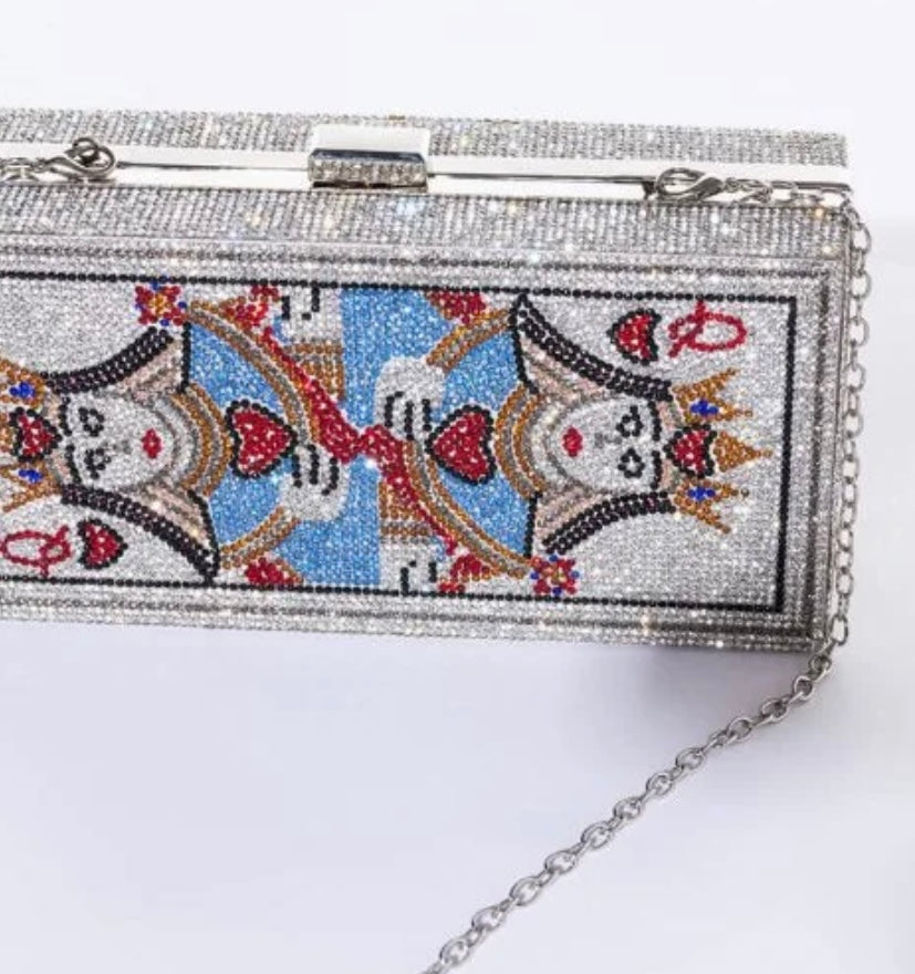 Bling Queen Of Hearts Clutch