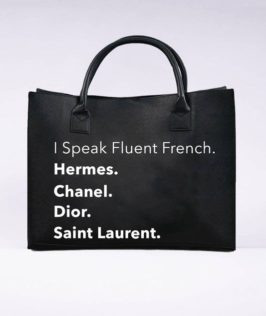 Fluent French Tote-Black