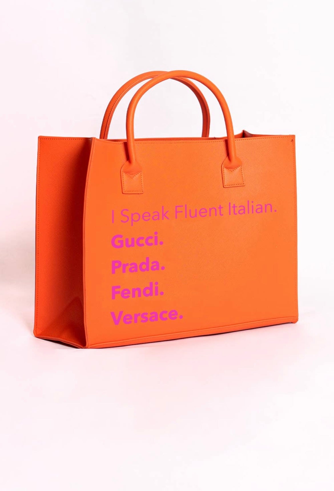 Fluent Italian Tote-Tangerine Orange