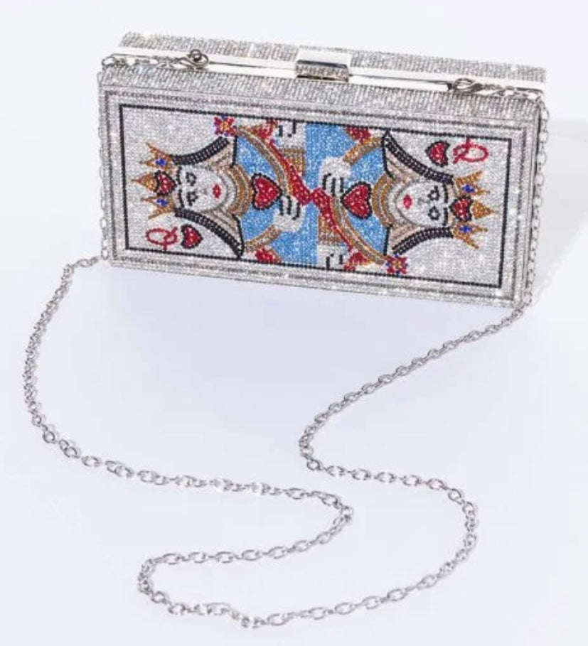 Bling Queen Of Hearts Clutch